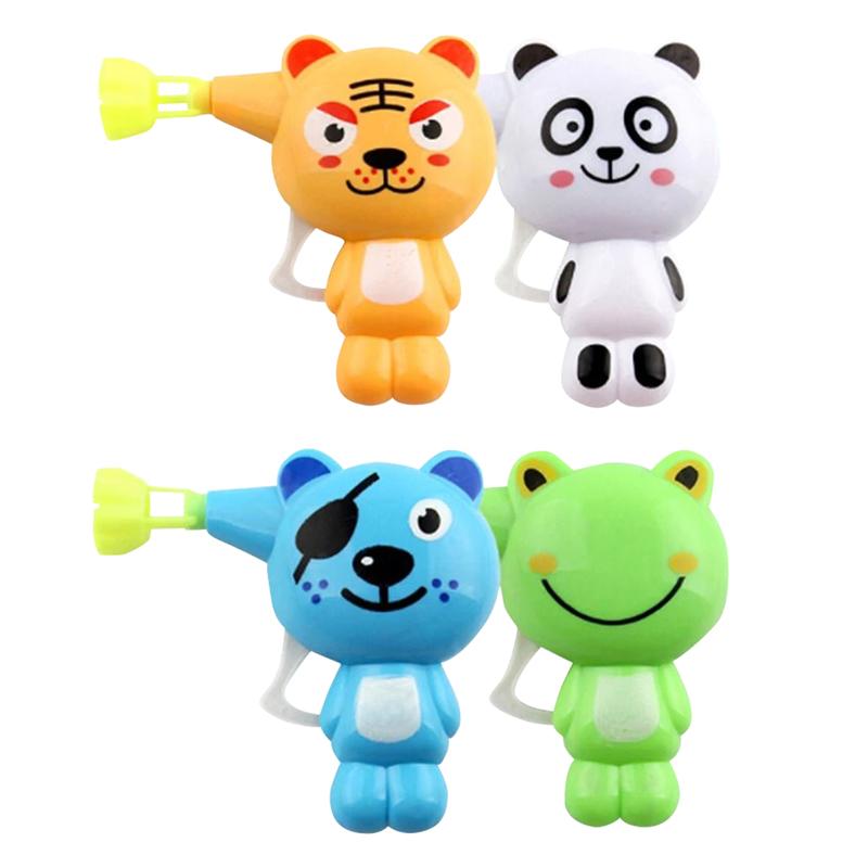 Bubble Gun Manual Animal Design With 60ml Solution 4 Assorted Colours/Designs