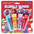 Super Player Character Bubble Wand 35mL Each 14cm x 2.5cm 4pk