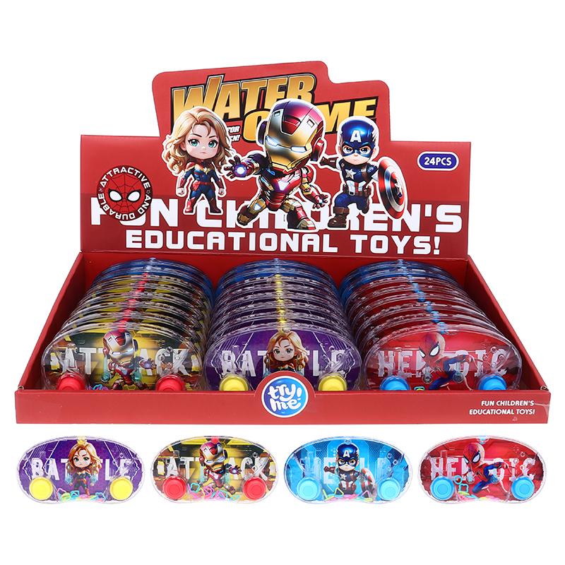 Hand Held Water Skill Game Ultimate Hero's 12cm x 6cm x 2.5cm 4 Assorted Designs
