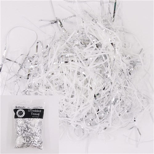 40G WHITE&SILVER SHREDDED PAPER