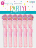 6 Bubbles And Wands - Pink 3ml Each