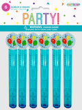 6 Bubbles & Wands - Blue 3ml Each