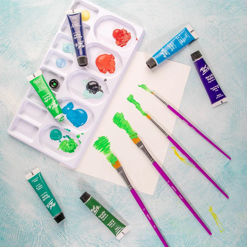 Natural Hair Art Brush Set Round Discovery 13pc