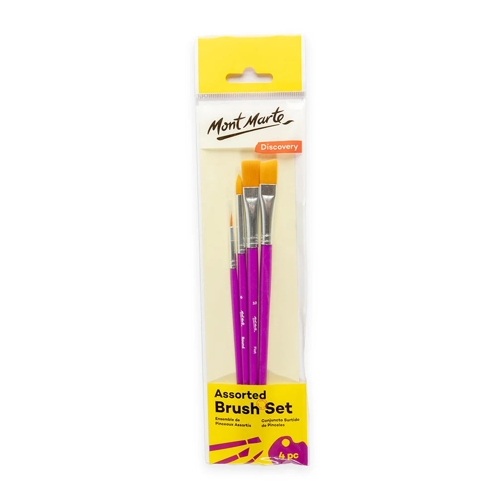 Natural Hair Art Brush Set Round Discovery 13pc