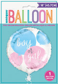 Baby Reveal Boy Or Girl 45cm  Foil Balloon Packaged