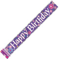 Birthday Blossom Foil Banner 3.65m (12'）