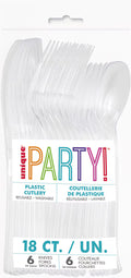 Clear 18 Assorted Reusable Cutlery