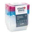 Container Takeaway Plastic Colour Lid 750ml 20pk