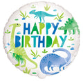 Dinosaur Happy Birthday 45cm  Foil Balloon Packaged
