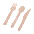 Eco-Friendly Wooden Mixed Cutlery Set - Includes Knife, Spoon, Fork