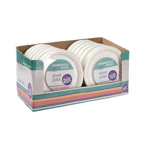 Eco Friendly Plate Dinner 25.4cm White Pk30