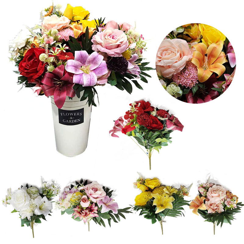 Flower Bouquet - 9Hd Rose&Lily 6Asst