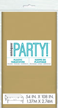 Gold Unique Compact Packaging Plastic Tablecover Rectangle 137cm x 274cm