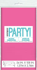 Hot Pink Unique Compact Packaging Plastic Tablecover Rectangle 137cm x 274cm