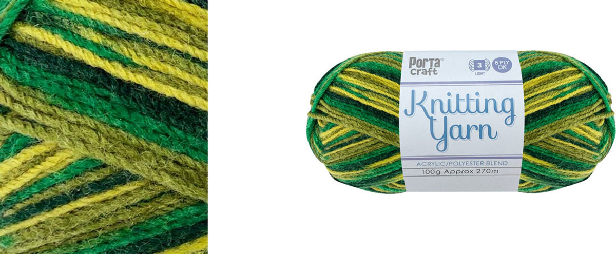 Knitting Yarn 01 100g 270m 8ply Multi Leprechaun