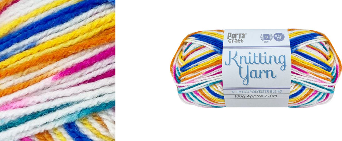 Knitting Yarn 07 100g 270m 8ply Multi Sprinkles