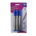 Marker Permanent 3pk Blue Ink