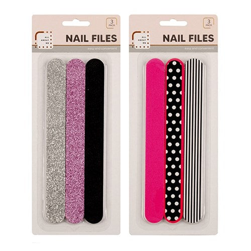 Nail File Fashion Pk3 2 Asstd Designs