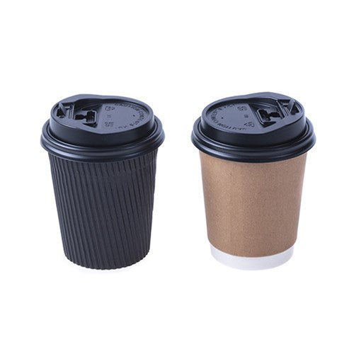 Paper Coffee Cups w Lid 10pk 275mL 2 Asst
