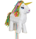 Pinata Pull White Unicorn 47.5cm H x 32cm W x 13.9cm D