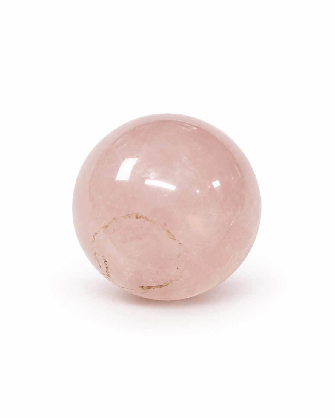 Polished Rose Quartz Crystal Sphere
