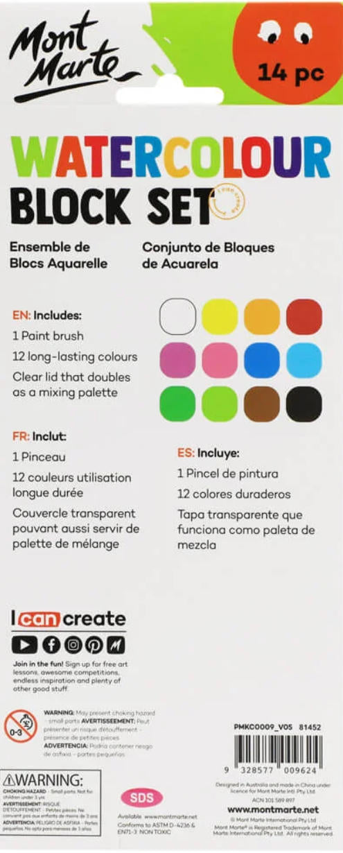 Watercolour Block Set 14pc