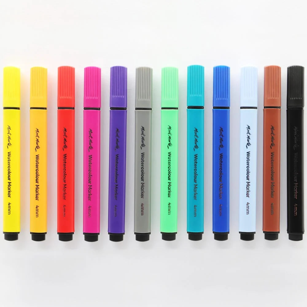 Watercolour Markers Tri Grip Signature 12pc