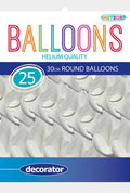 White - 25 x 30cm (12") Decorator Balloons